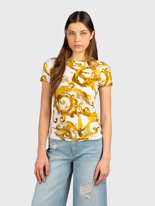 T-shirt in black with baroque motifs - 1