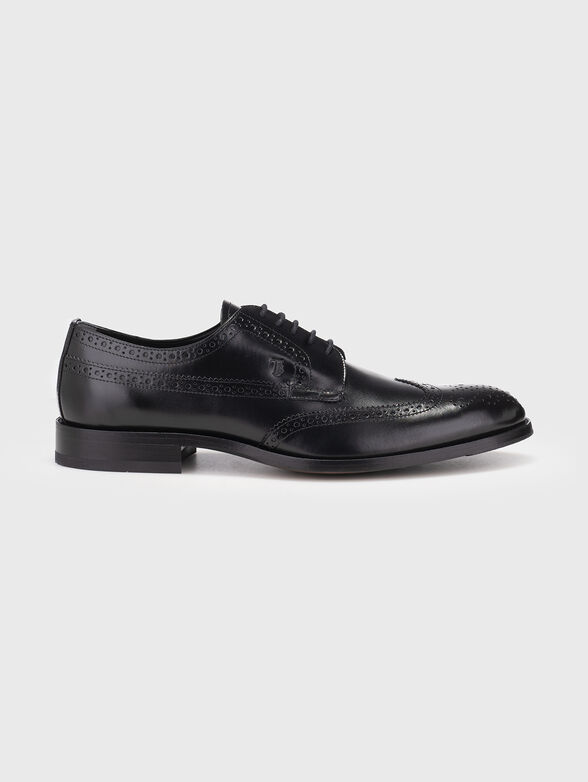 Leather Derby shoes with laces - 0