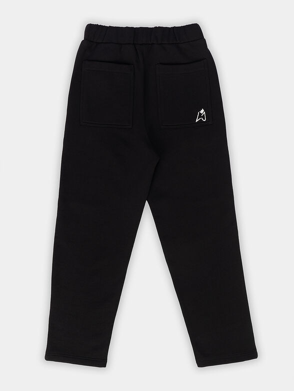 Black trousers with contrasting embroidery - 2