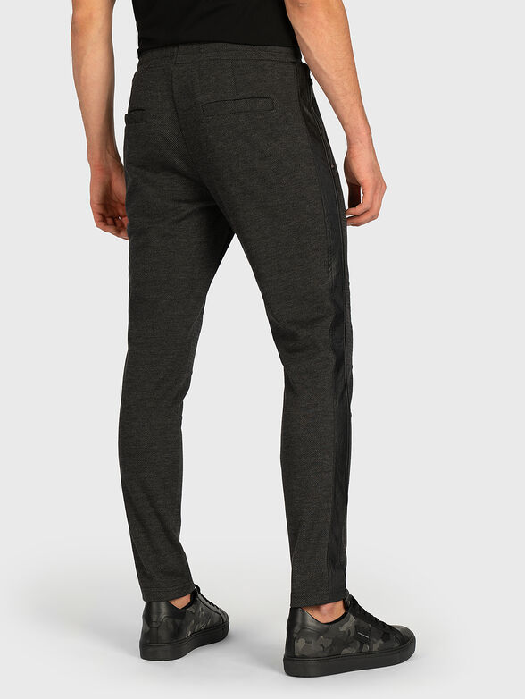 Trousers with faux leather tapes - 2