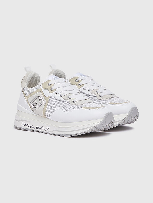 White sneakers with mesh details - 2