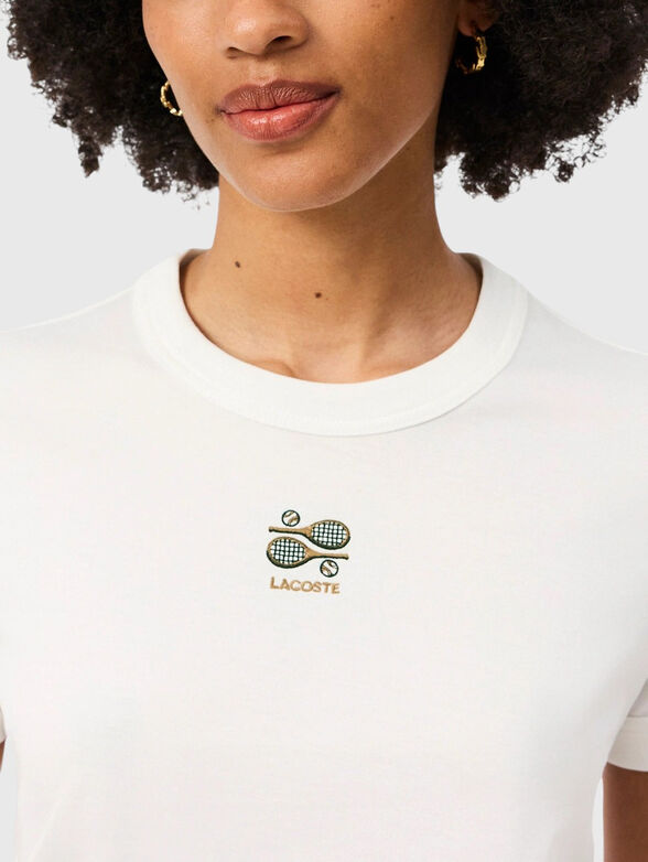 Cotton T-shirt with embroidery - 4