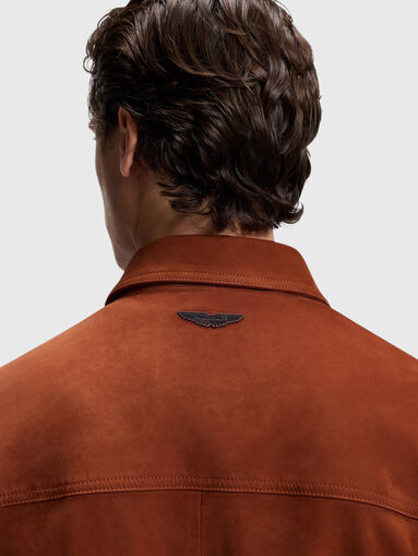 Suede jacket with a zip - 4