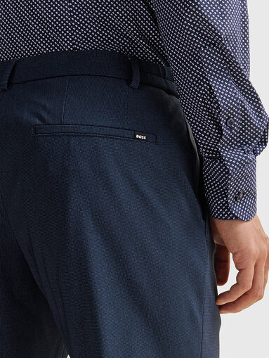 Slim fit trousers in dark blue colour - 3