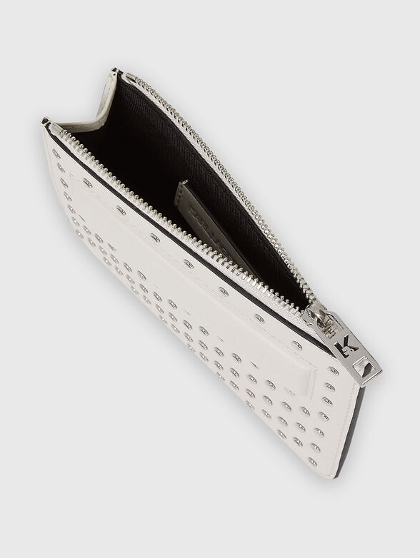 IKON/K eather cardholder with studs - 3