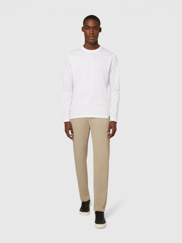 Long-sleeve blouse with an oval neckline - 2