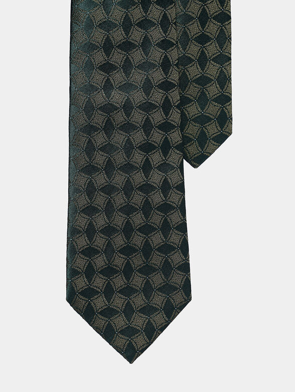 Silk tie in green color - 2