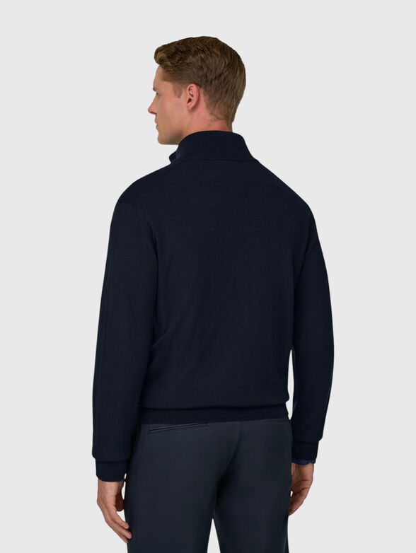 Navy wool cardigan - 2