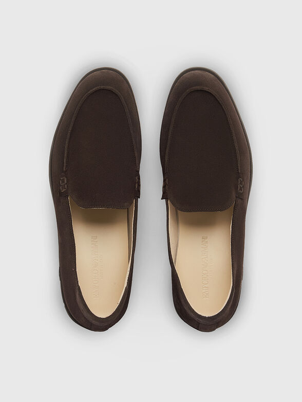 Brown suede moccasins - 6