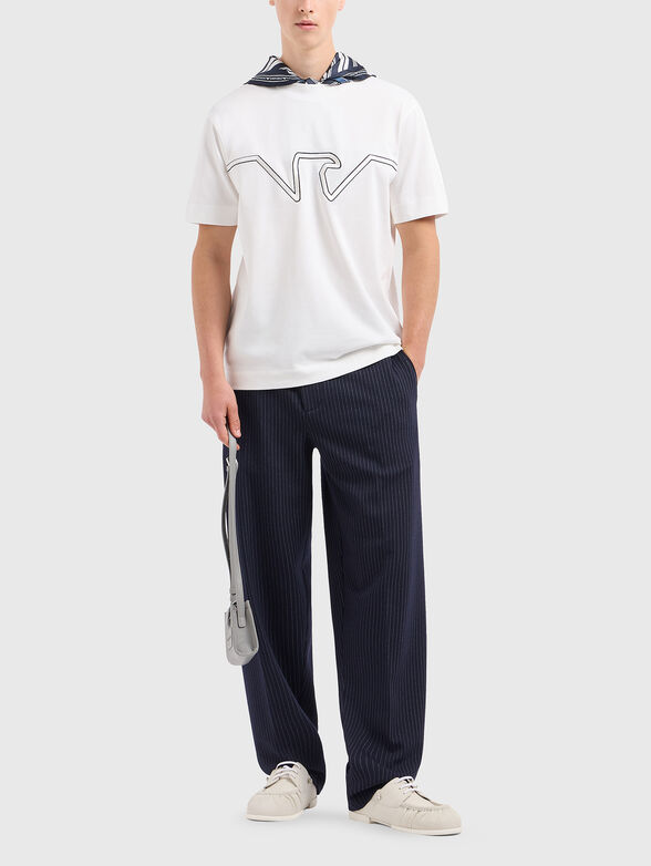 Black T-shirt with logo embroidery - 2