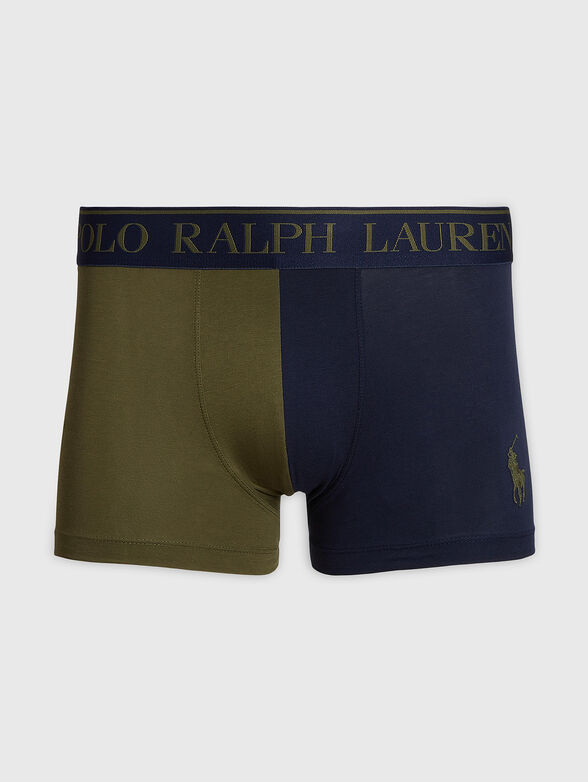 Boxers with two-tone pattern and logo embroidery - 1