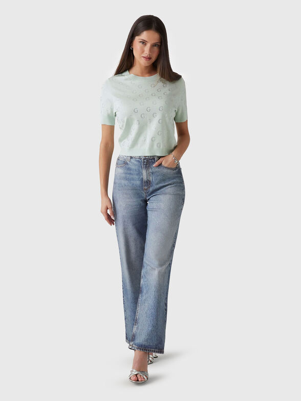 JASMINE cropped sweater with rhinestones - 2