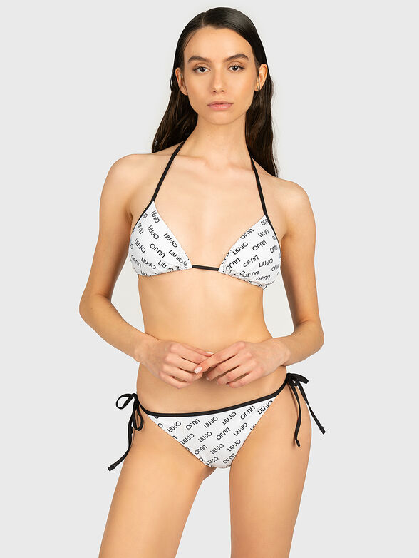 Two-piece swimsuit with logo print - 1