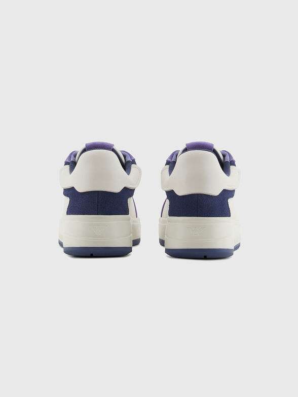 Leather sneakers with logo - 3