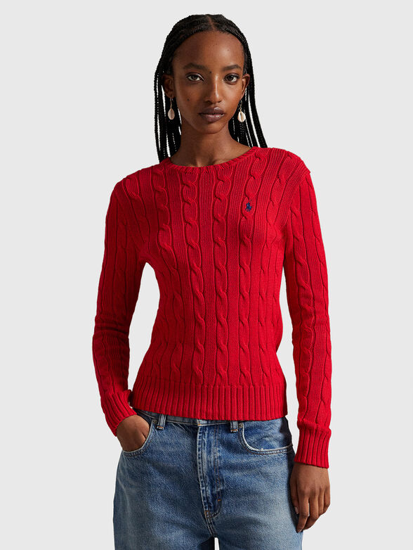 Slim sweater in red - 1