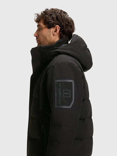 Padded jacket with removable hood - 4