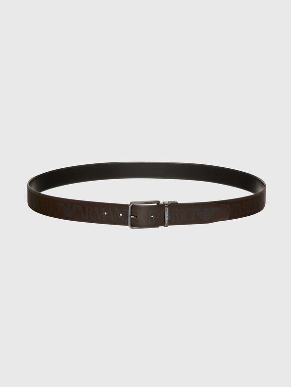 Leather belt with logo detail - 1