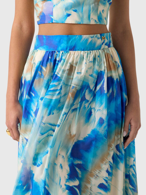 Maxi skirt with floral print - 3