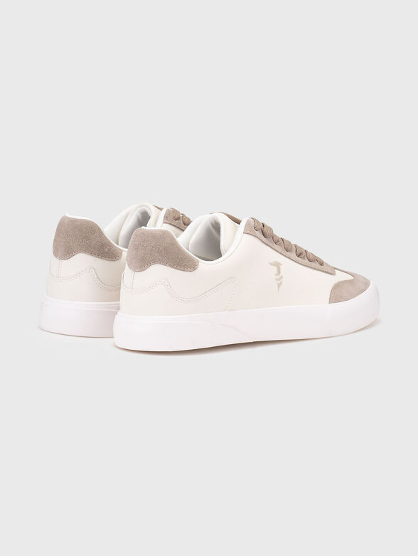 Leather sports shoes with suede details - 3