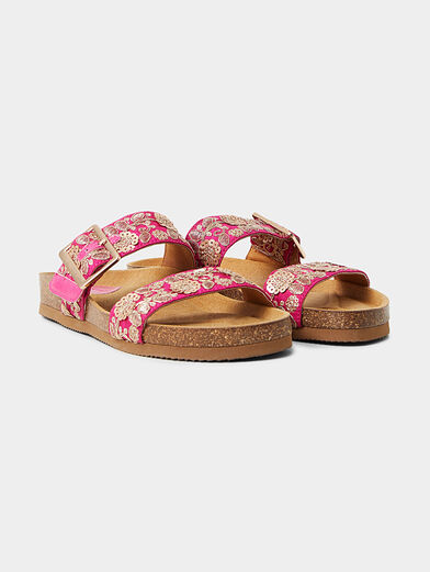 Sandals with embroidered straps - 3