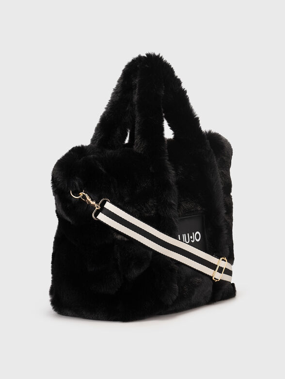 Beige bag from eco fur - 4