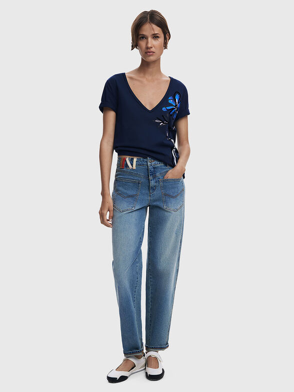 DUMAS T-shirt with V-neck - 2