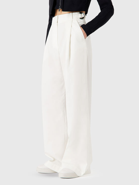 White trousers with darts - 1