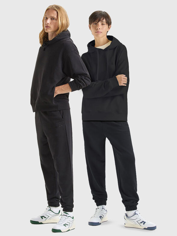 Unisex black sweatshirt with logo - 1