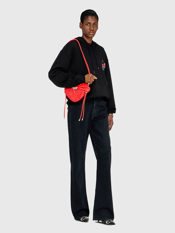 Small leather bag SCRUNCH-D HEART with logo detail - 2