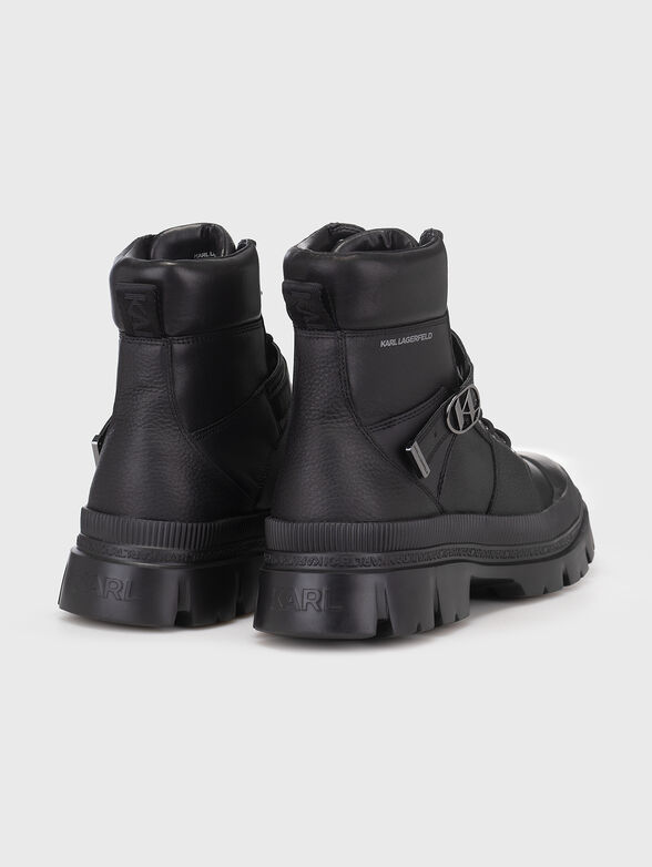 TREKKA black leather boots - 3