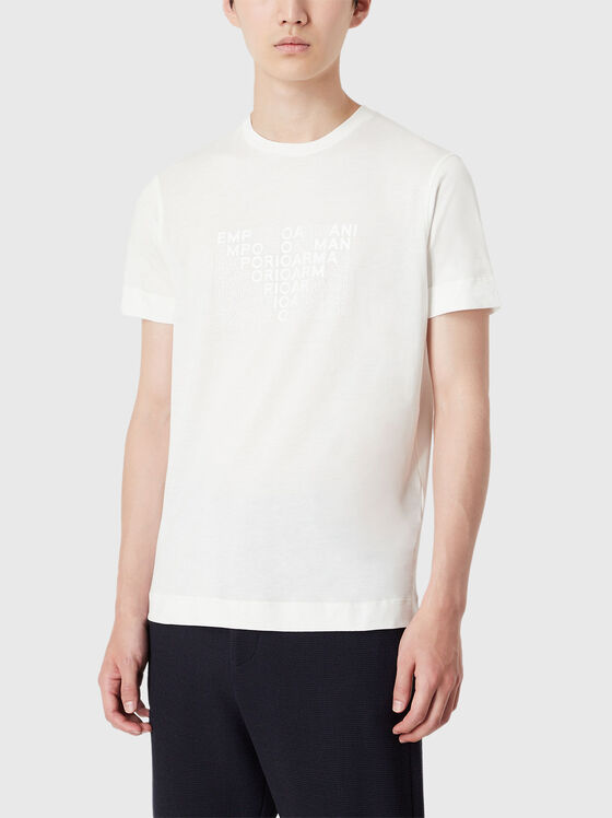 Black t-shirt with eagle applique - 1