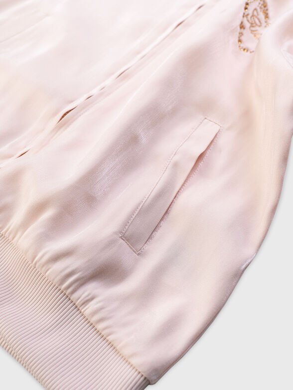 Satin effect jacket in pink  - 3
