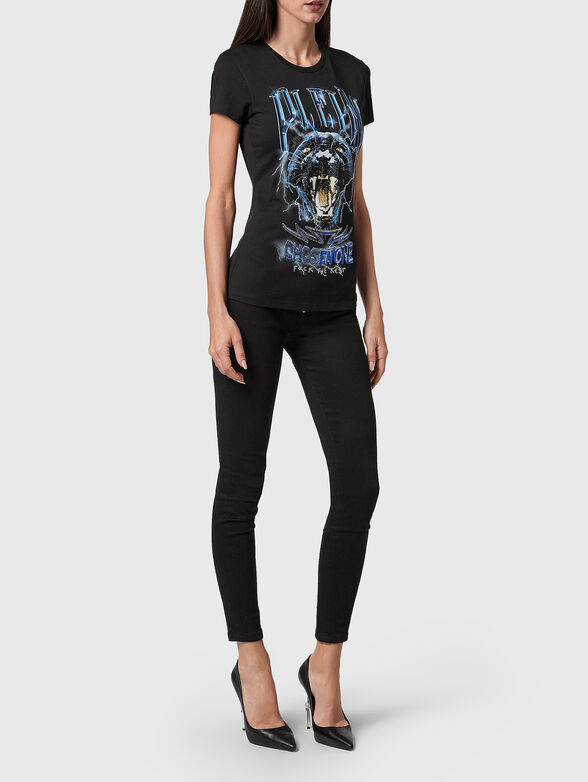 PANTHER T-shirt with rhinestones - 1
