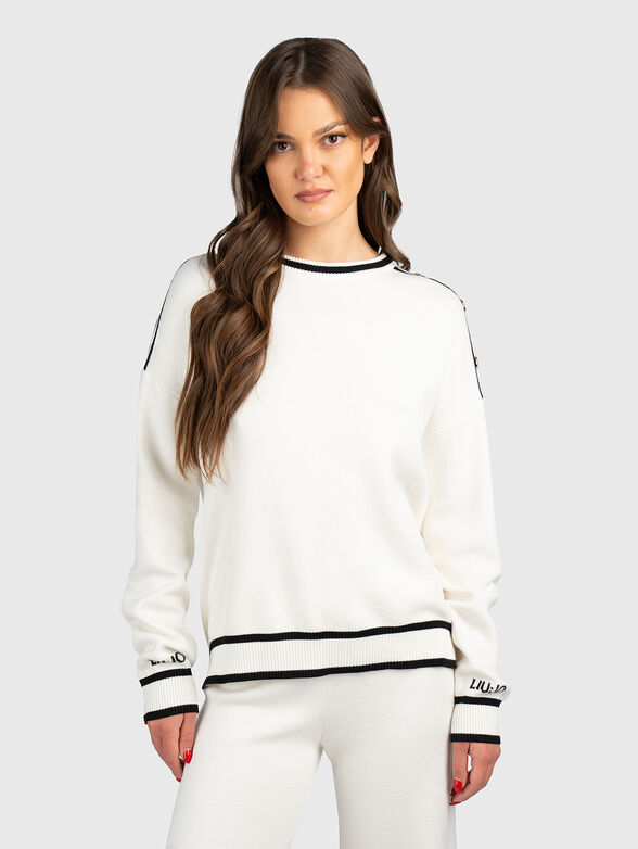 Sweater with logo on the sleeves  - 1