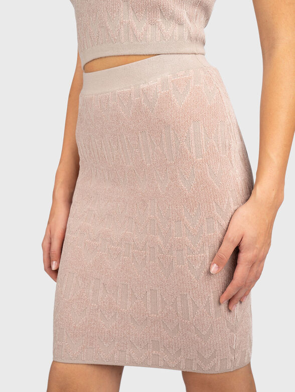 ADELE pencil skirt with monogram - 3
