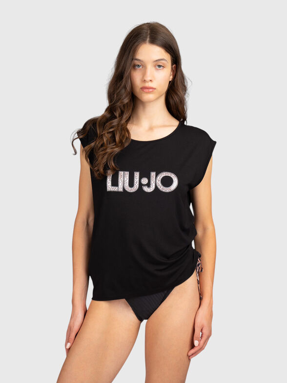 Black top with logo detail - 1