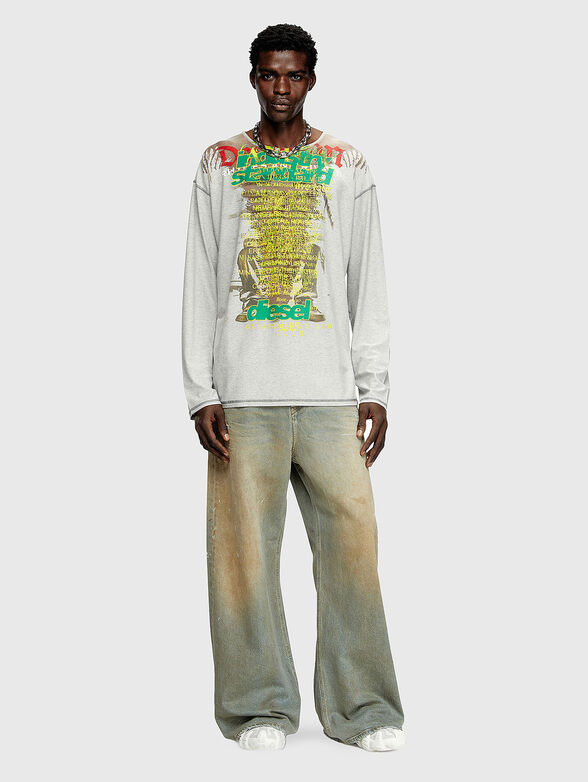 T-JERRY-B blouse with long sleeves and accent print - 6