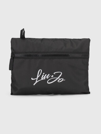 Black raincoat with contrast logo - 5