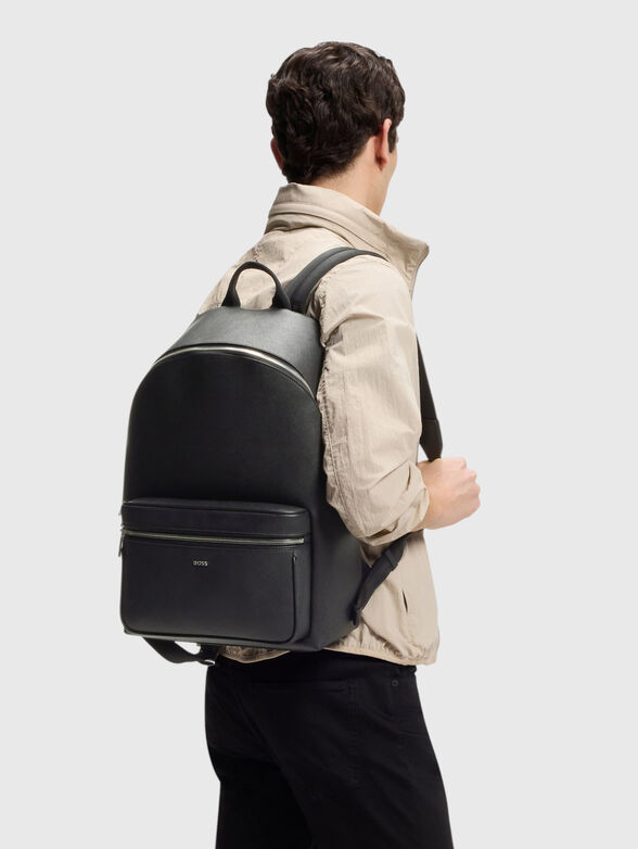 Black leather backpack - 2