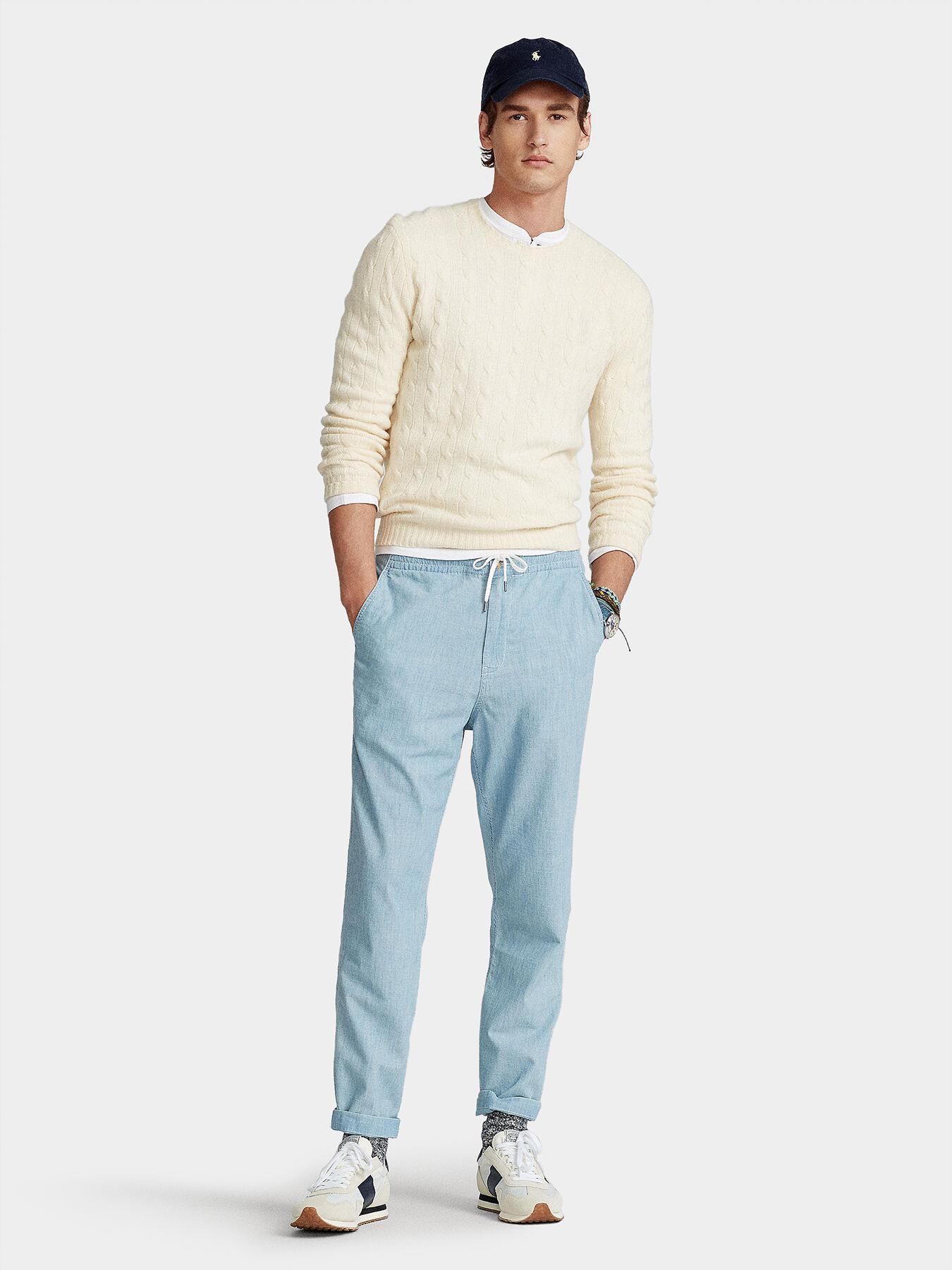 ボトムスその他 Ralph Lauren Lightweight plush sports pants (211943009 002) Polo Ralph Lauren Lightweight Plush Sports Pants In White