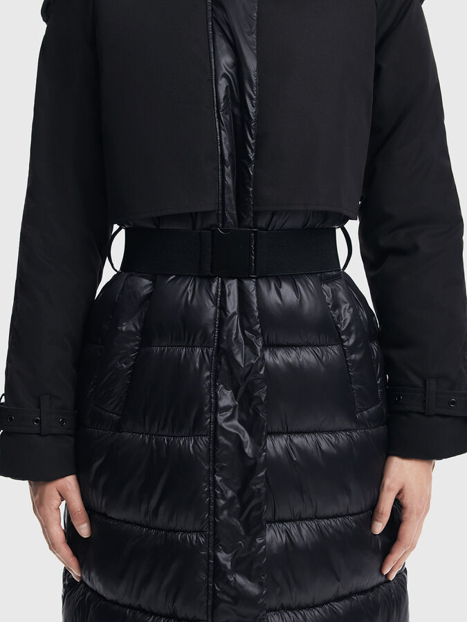 Abrigo Negro Desigual Desigual Chaqueta Acolchada Estocolmo