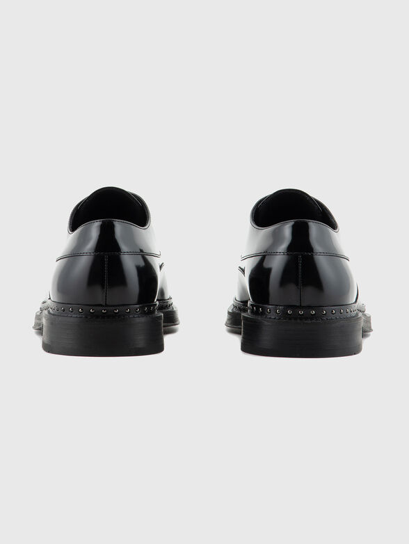 Leather elegant shoes with eyelets - 3