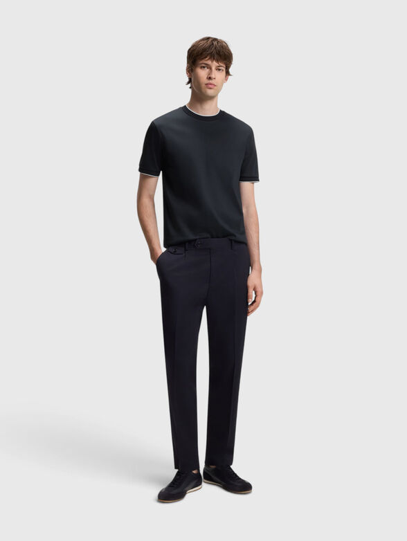 Dark blue cotton T-shirt - 2