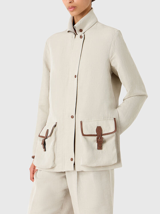 Linen blend jacket - 1