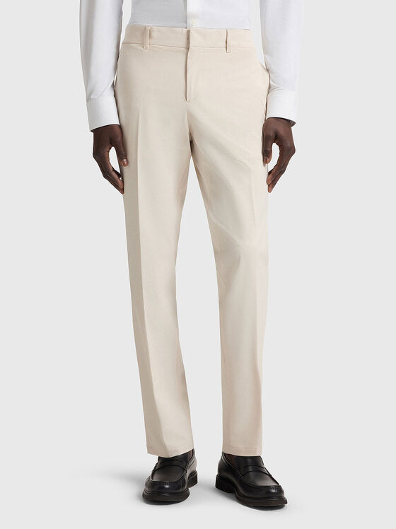 Slim trousers with micro logo - 1