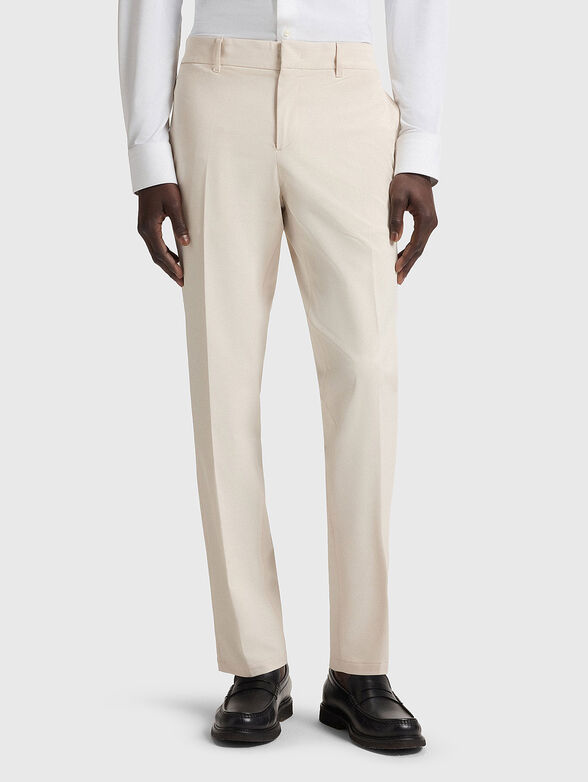 Slim trousers with micro logo - 1