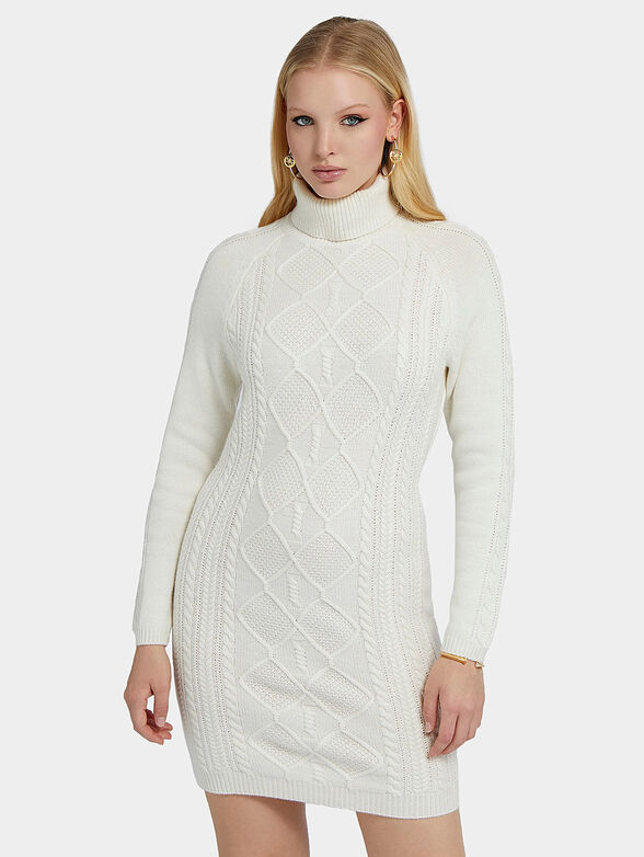 ELISABETH knit dress with turtleneck - 1