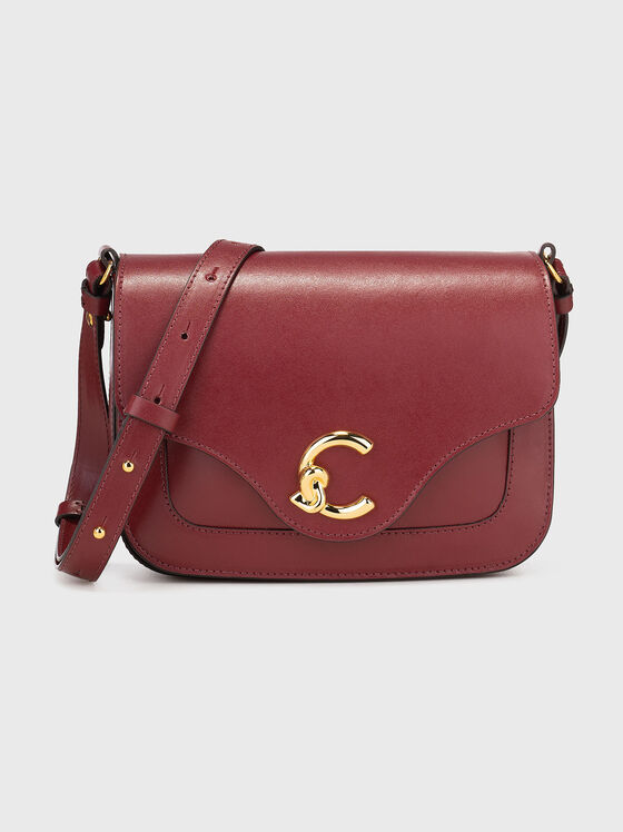 Кожена кросбоди чанта с дълга презрамка - 1