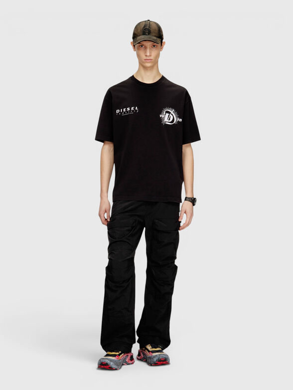 Black cotton T-shirt - 2