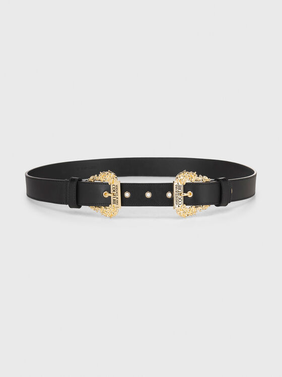 Black leather belt - 1